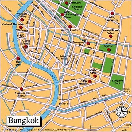 city map of bangkok